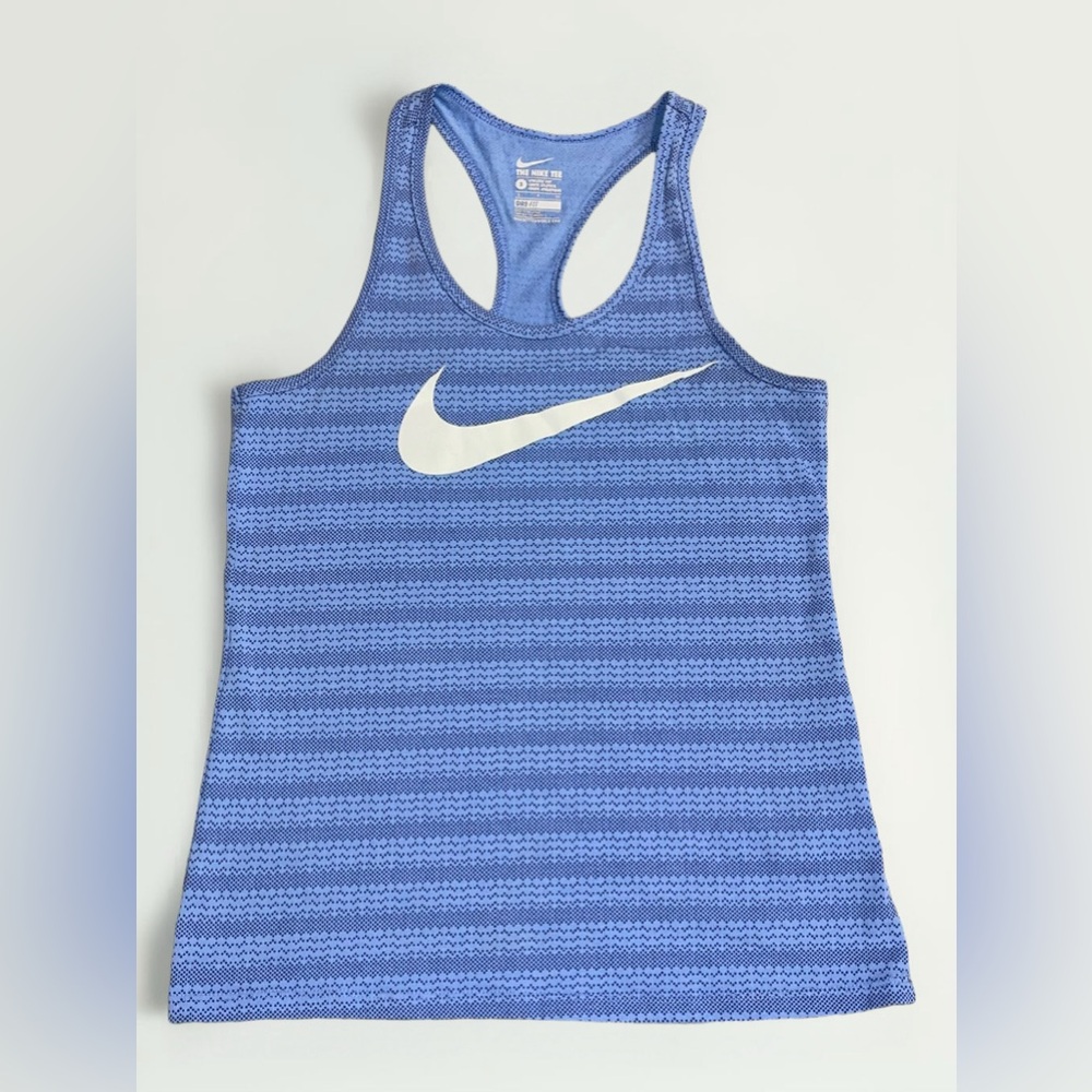 Nike racerback DRI–FIT athletic cut size small The Nike Tee blue dotted